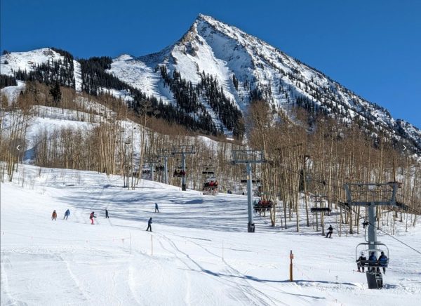 Skiiers and Snowboarders at Crested Butte Ski Slope